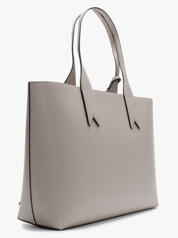 Taupe Textured Logo Shopper Bag