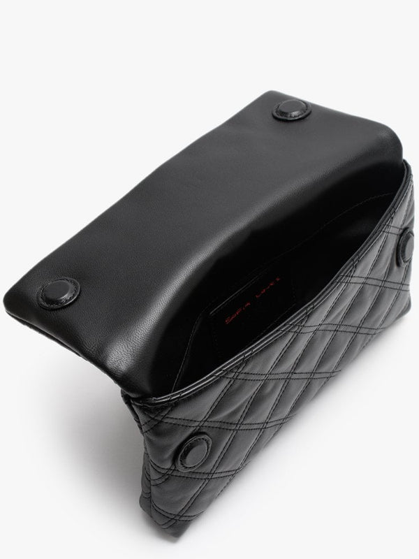 Sofia Loves Black Leather Clutch Bag