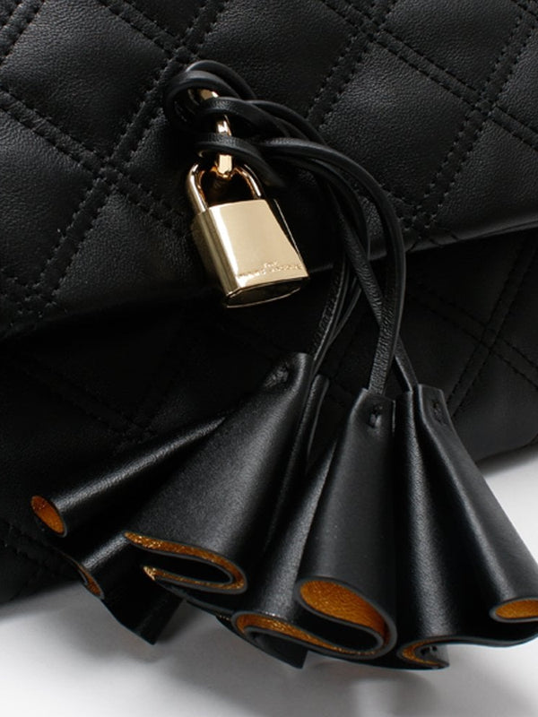 Sofia Loves Black Leather Clutch Bag