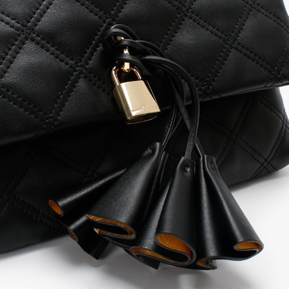 Sofia Loves Black Leather Clutch Bag