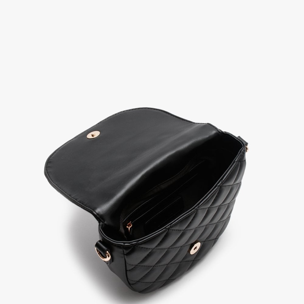 Ocarina Black Quilted Shoulder Bag