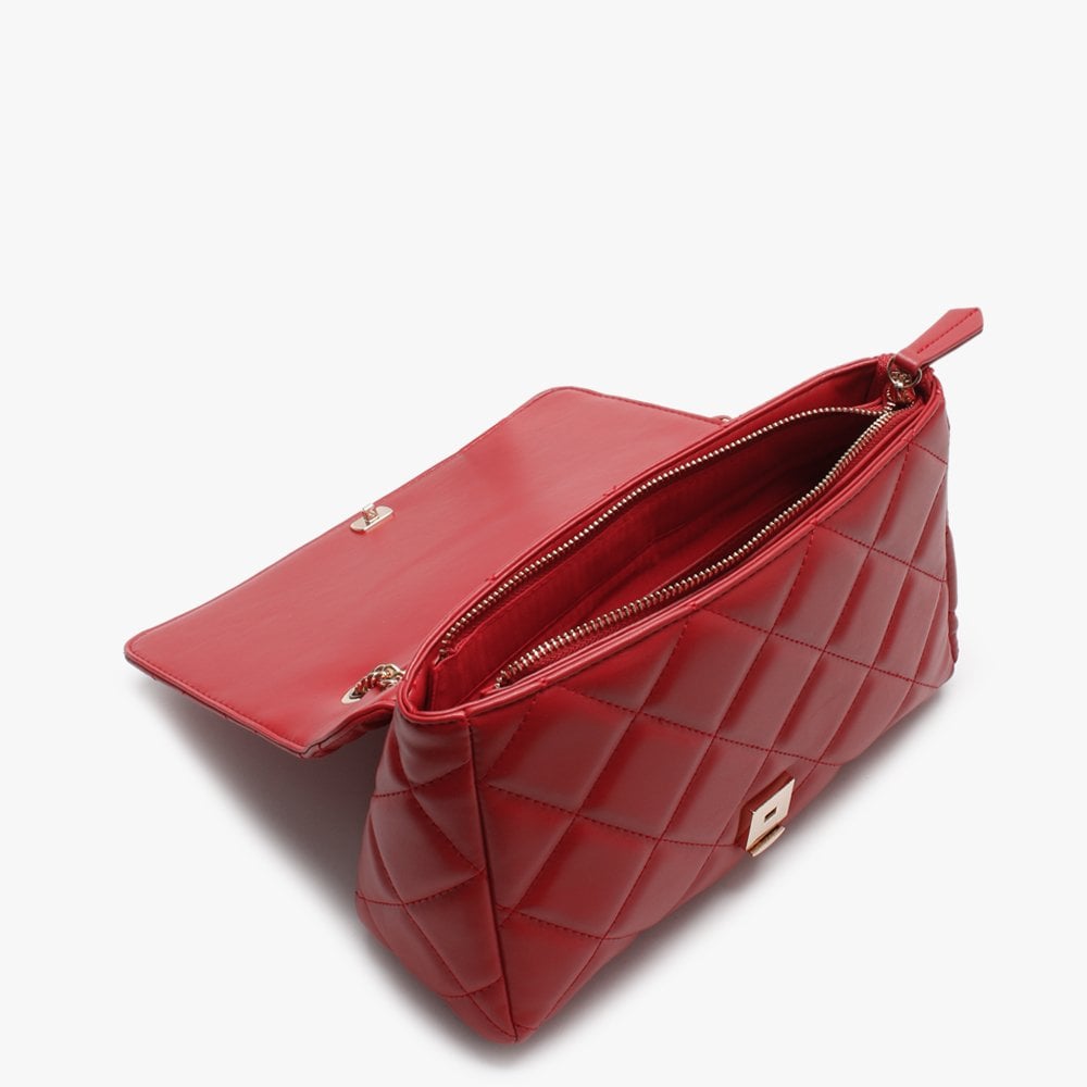 Ocarina Red Quilted Satchel Bag