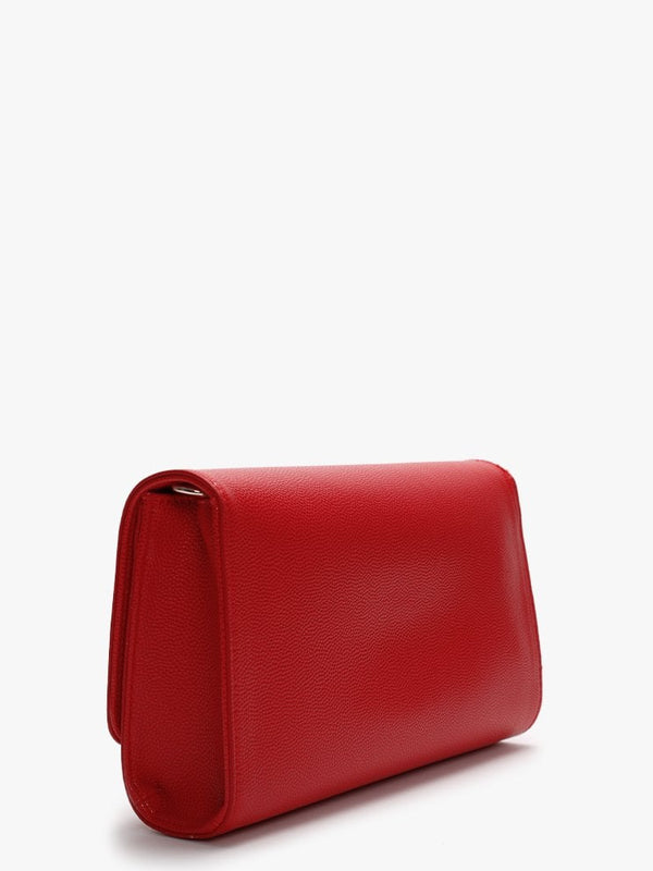 Divina Red Pebbled Clutch Bag