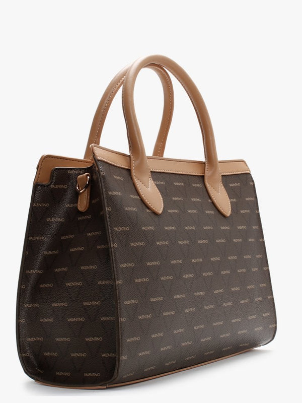 Liuto Tan Repeat Logo Shoulder Bag