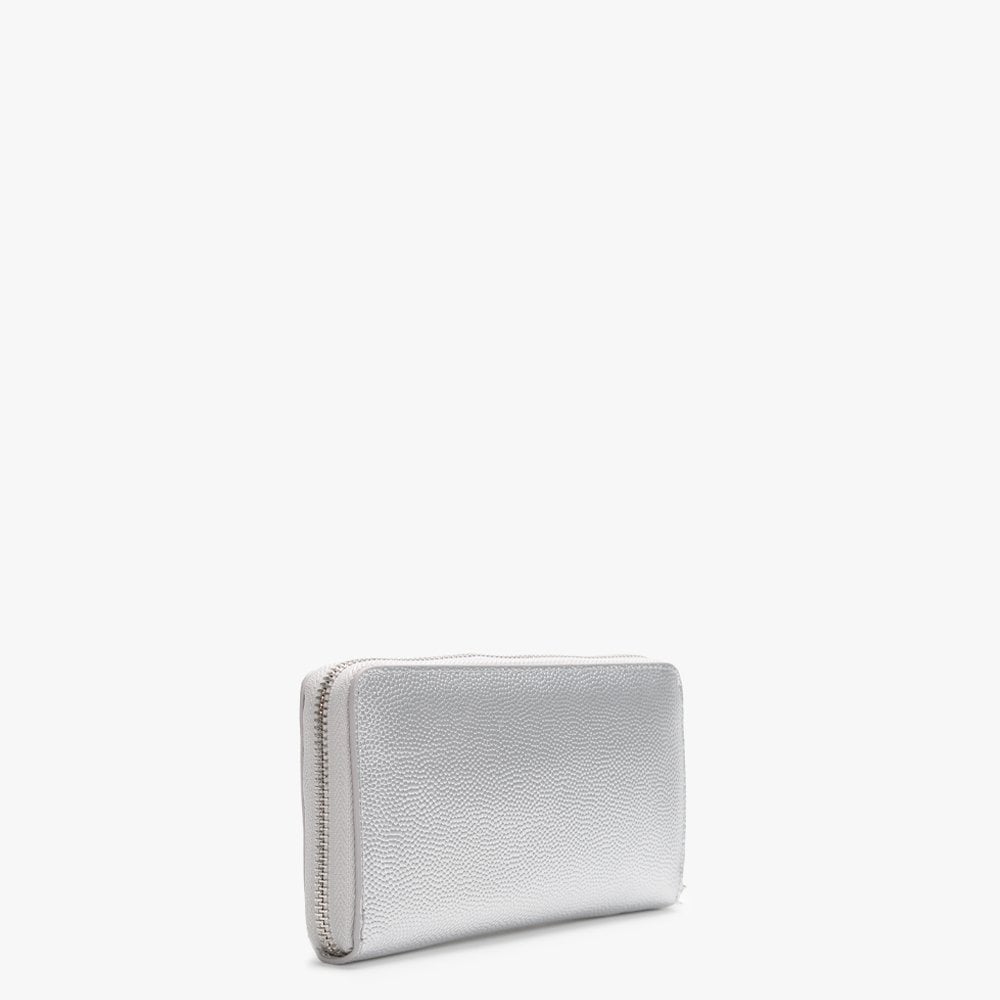 Divina Silver Zip Around Wallet