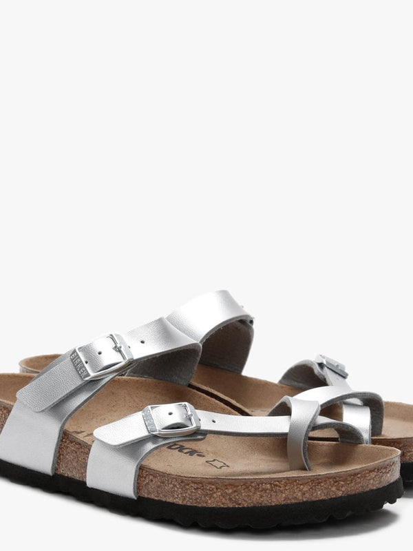 Mayari Silver Birko-Flor Thong Sandals