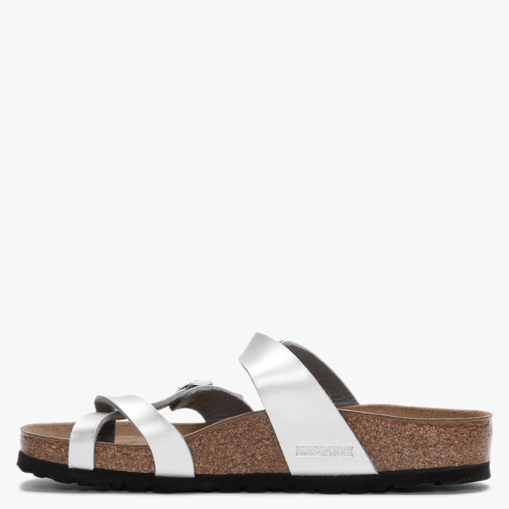 Mayari Silver Birko-Flor Thong Sandals