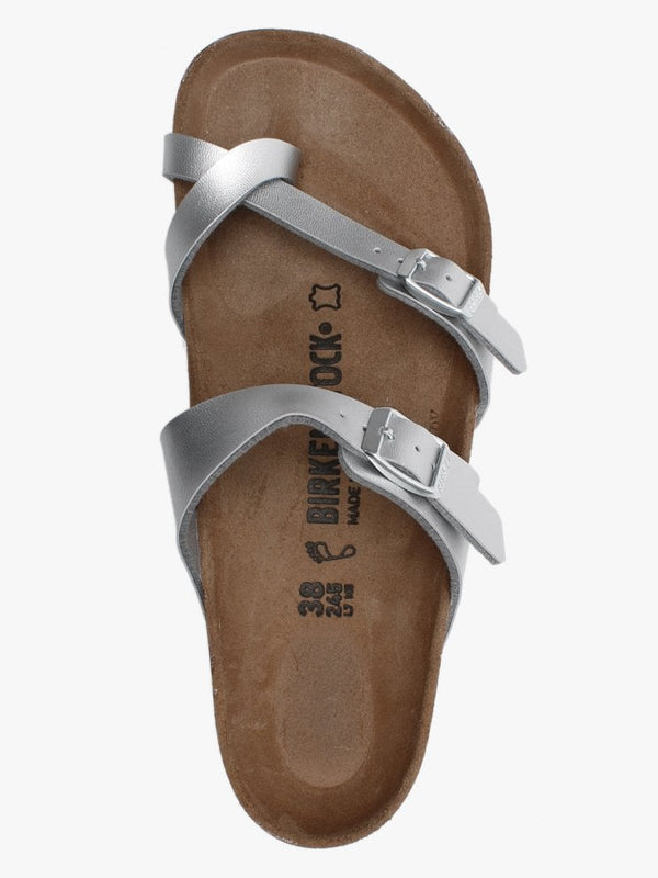 Mayari Silver Birko-Flor Thong Sandals