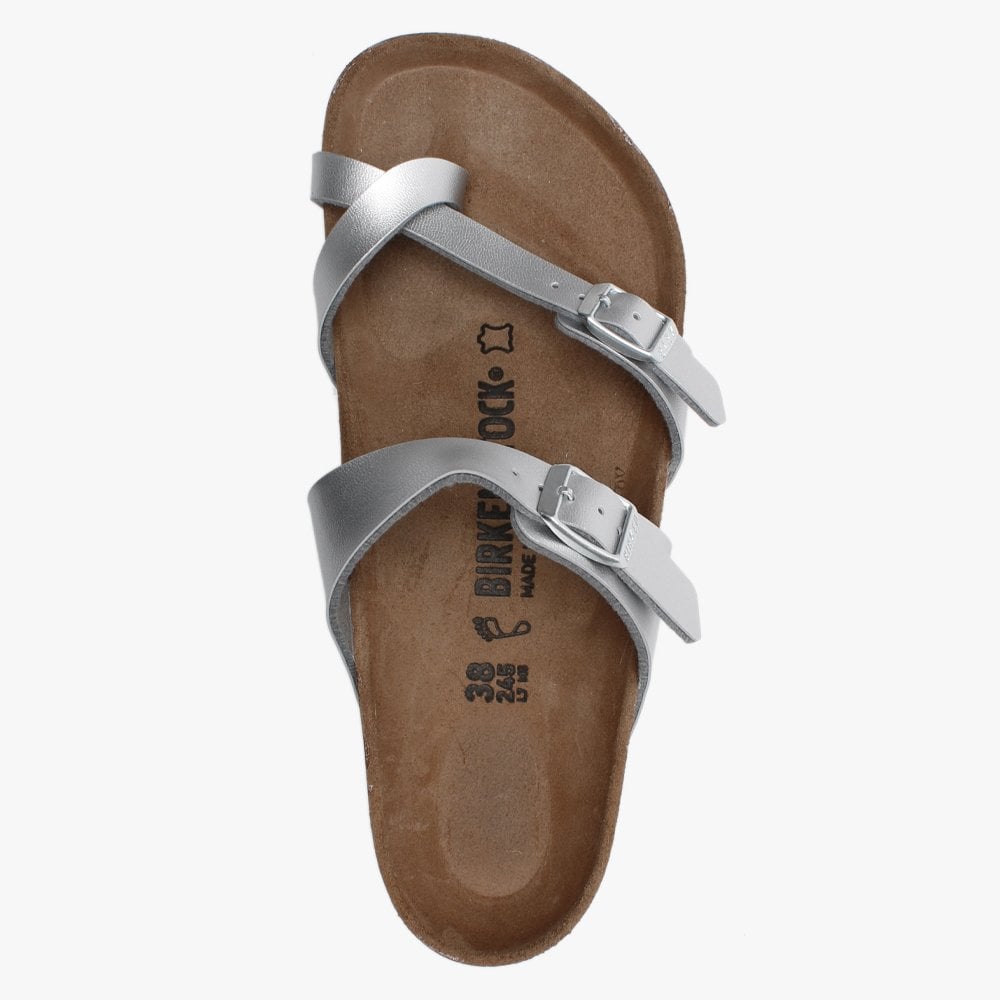 Mayari Silver Birko-Flor Thong Sandals