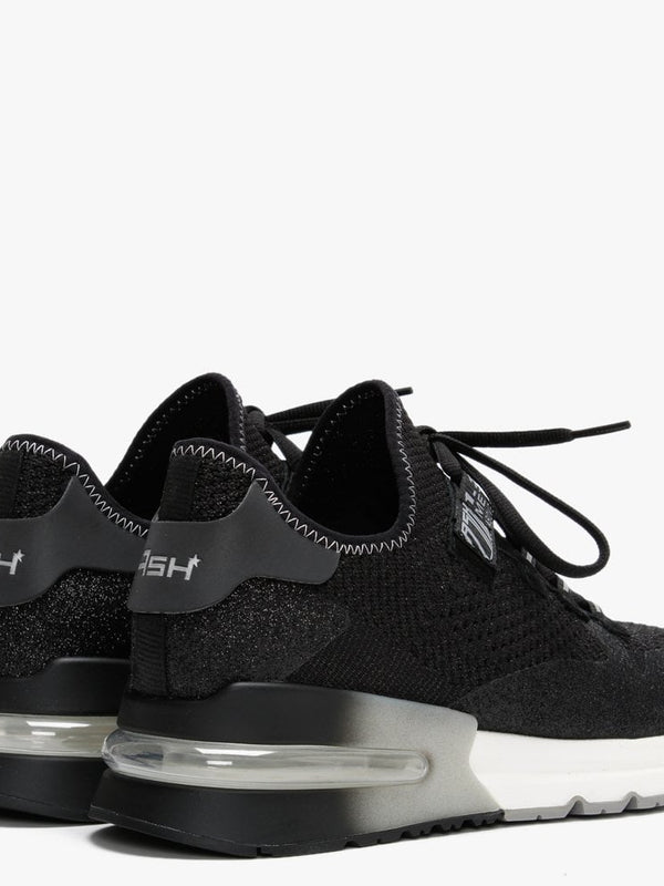 Krush Glitter Black Knitted Trainers