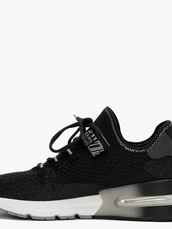 Krush Glitter Black Knitted Trainers