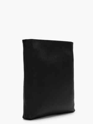 Victoria II Black Leather Square Cross-Body Bag