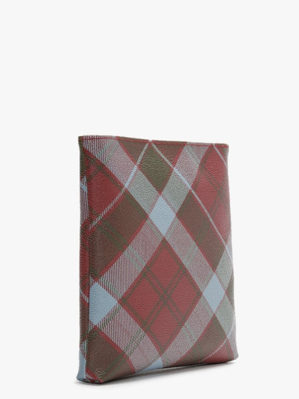 Derby Red Tartan Coated Canvas Square Cross-Body Bag