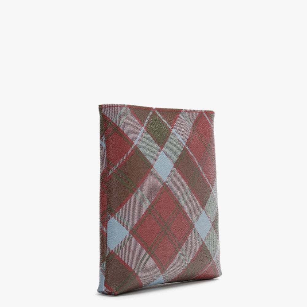 Derby Red Tartan Coated Canvas Square Cross-Body Bag
