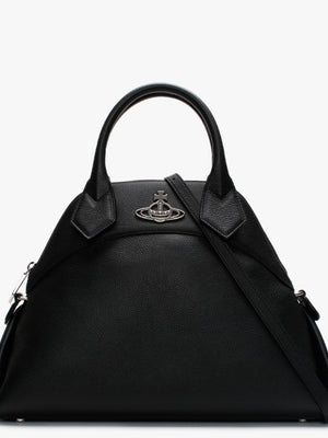 Windsor Black Pebbled Leather Dome Handbag