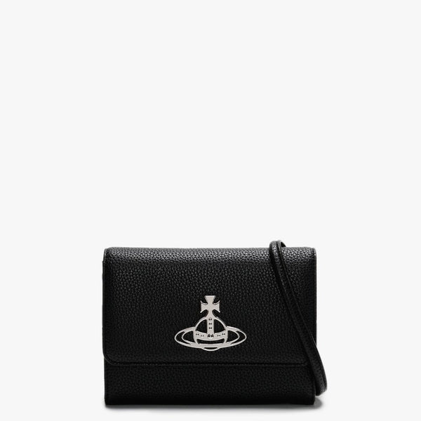 Johanna Black Vegan Cross-Body Wallet