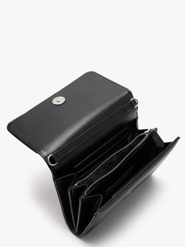 Johanna Black Vegan Cross-Body Wallet