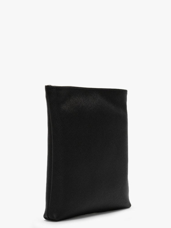 Victoria Black Leather Square Chain Cross-Body Bag