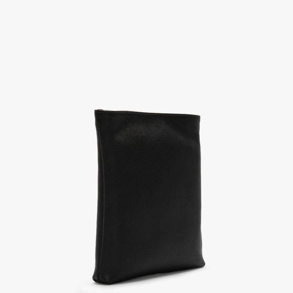 Victoria Black Leather Square Chain Cross-Body Bag