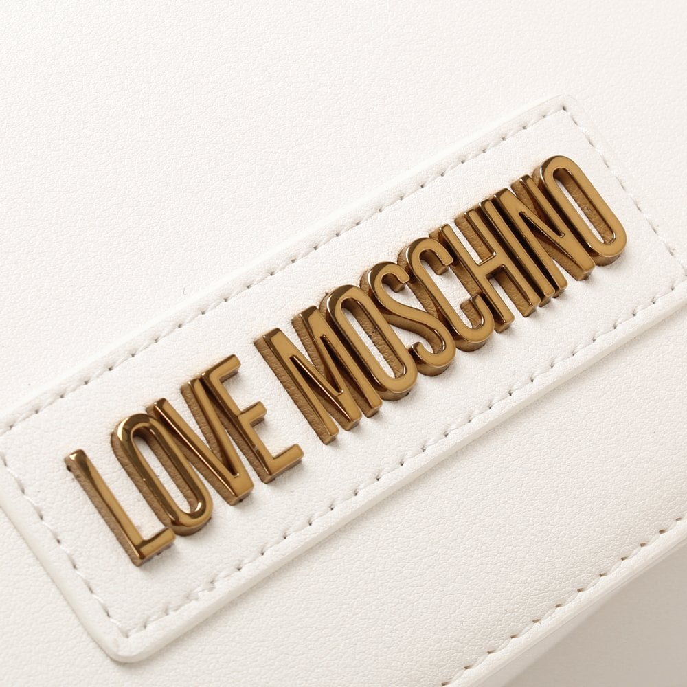 Front Flap White Shoulder Bag