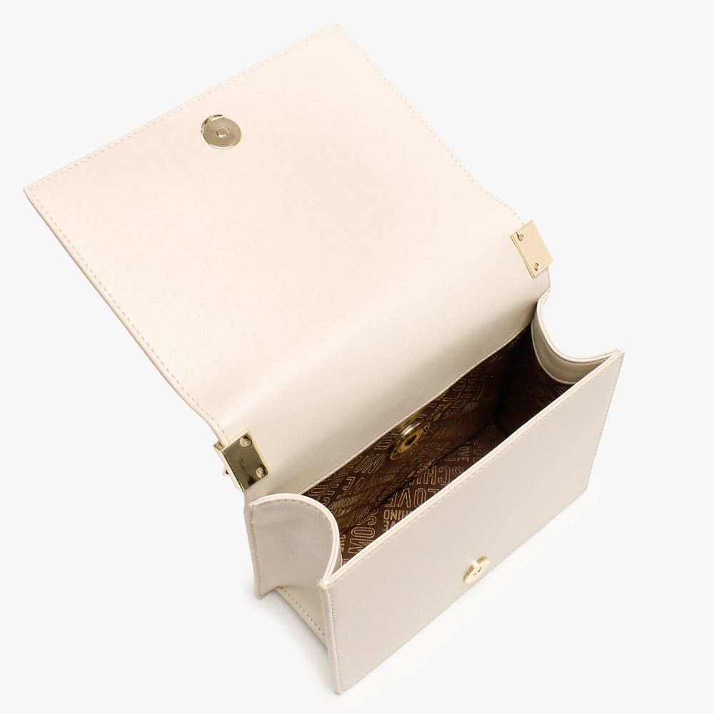 Heart Beige Chain Shoulder Bag