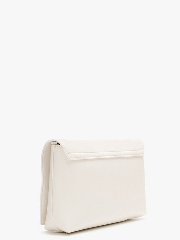 Front Flap White Cross-Body Bag