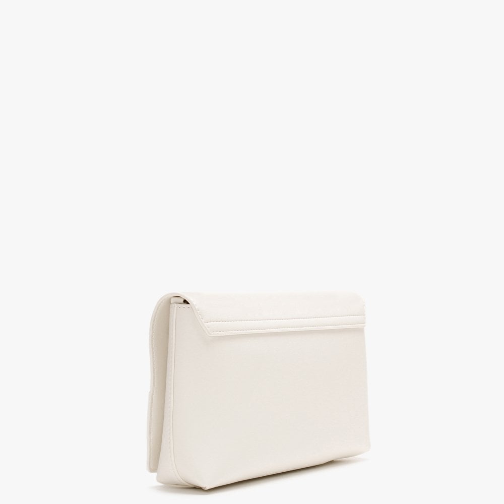 Front Flap White Cross-Body Bag