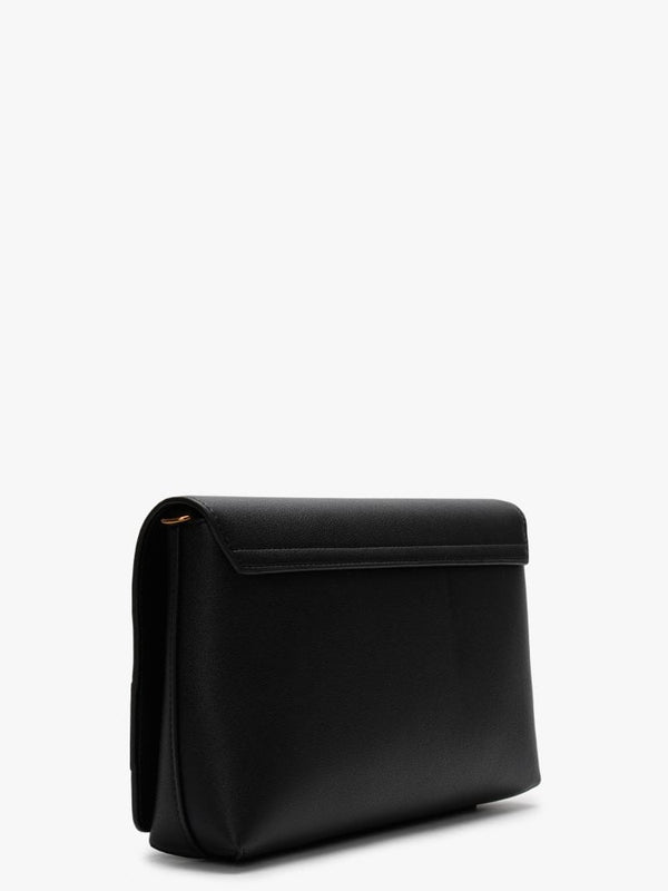 Front Flap Black Cross-Body Bag