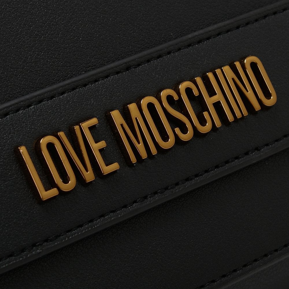 Front Flap Black Cross-Body Bag