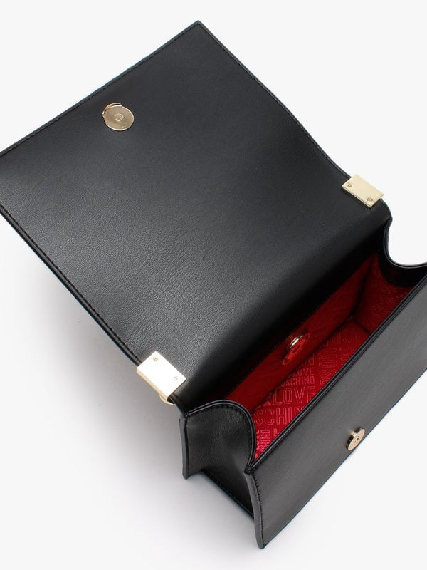 Heart Black Chain Shoulder Bag