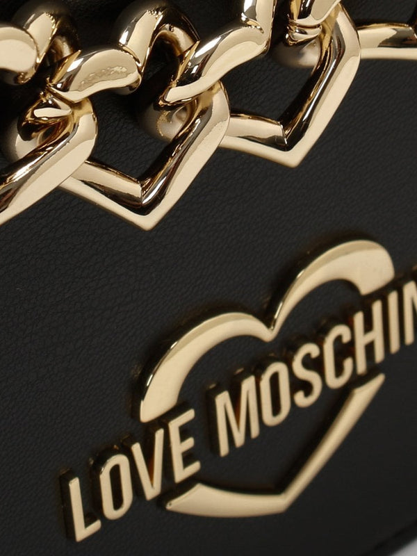 Heart Black Chain Shoulder Bag