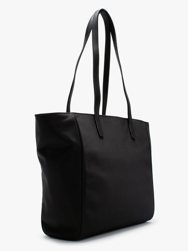 Logo Black Nylon Shopper Bag