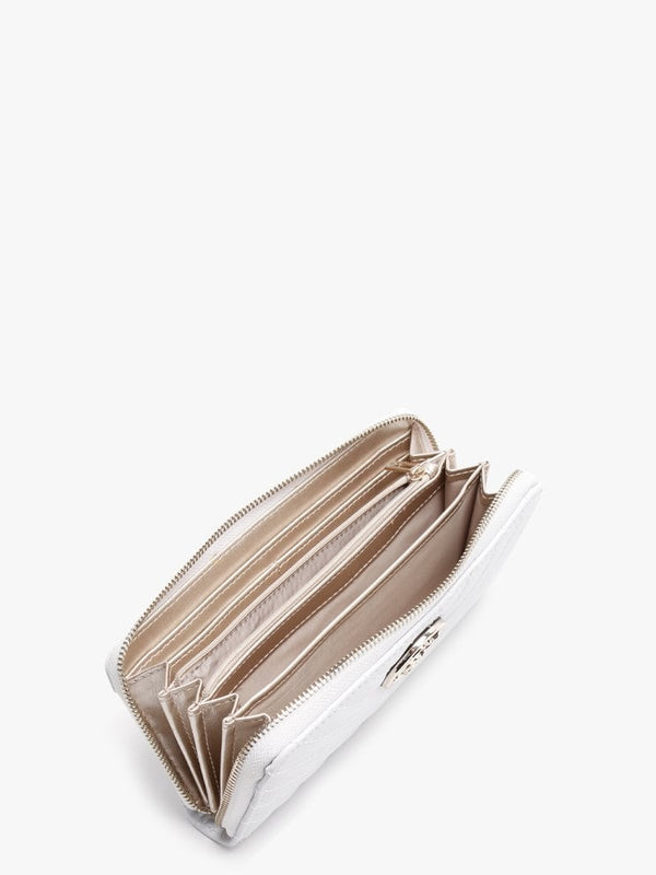 Blakely Zip Around White Wristlet Wallet