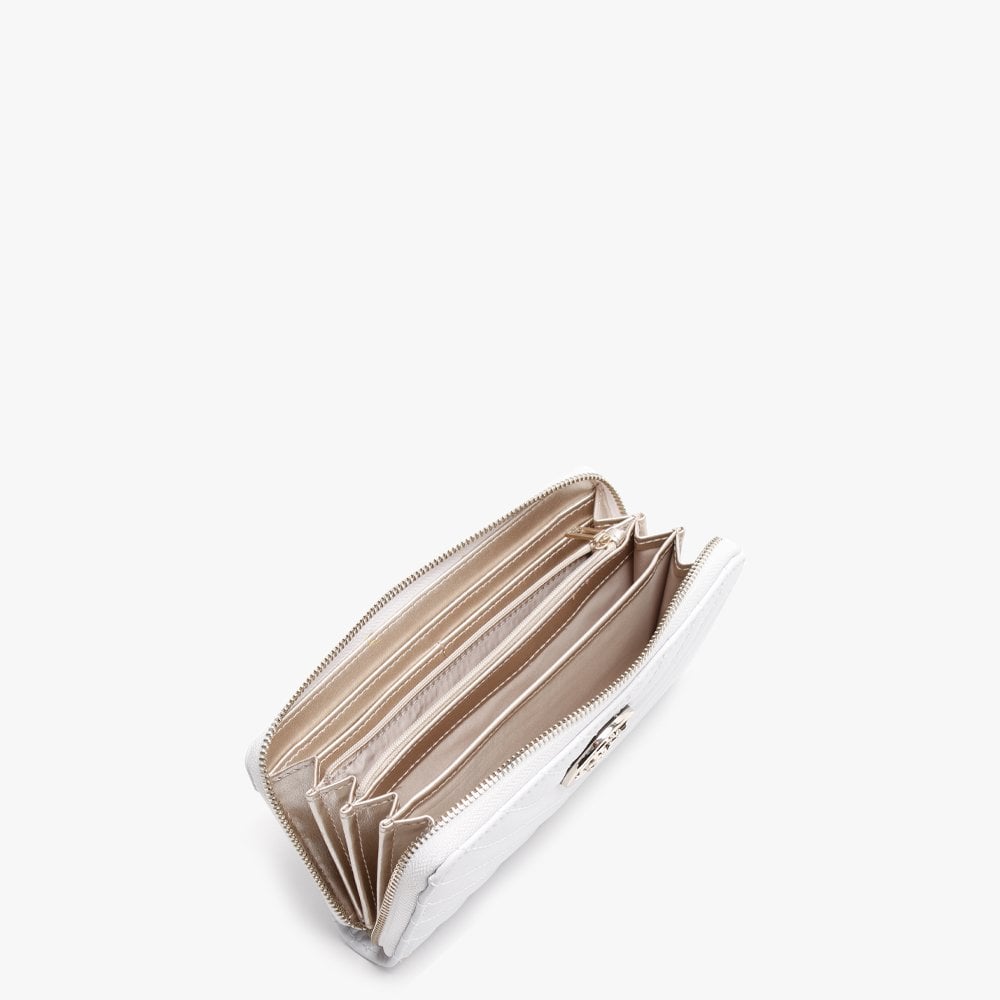 Blakely Zip Around White Wristlet Wallet