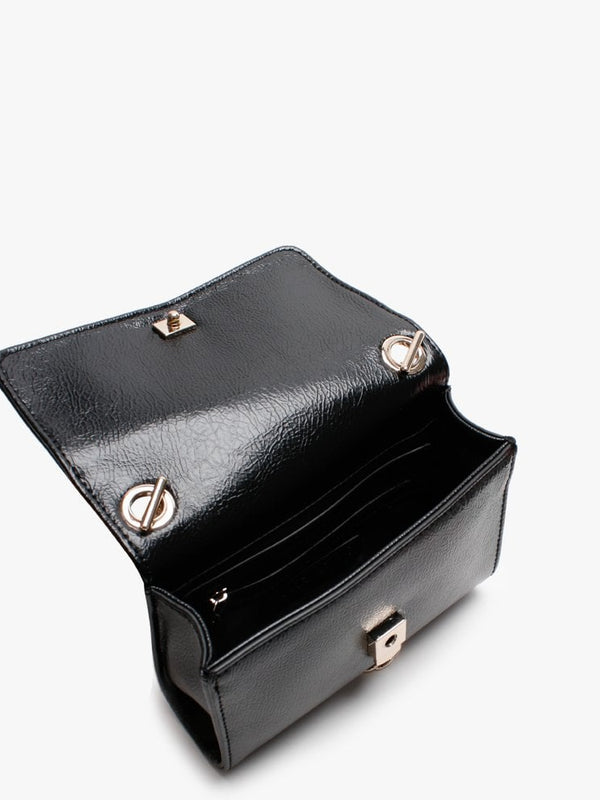 Oboe Black Textured Cross-Body Bag