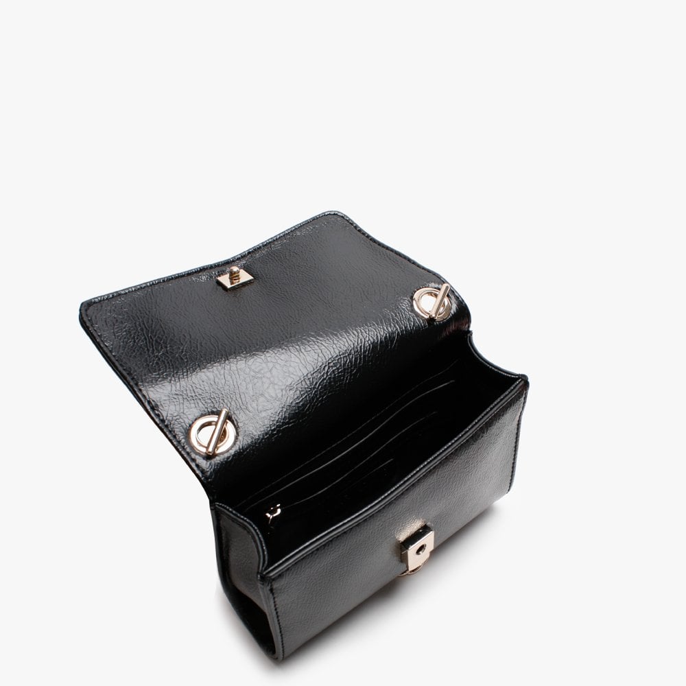 Oboe Black Textured Cross-Body Bag