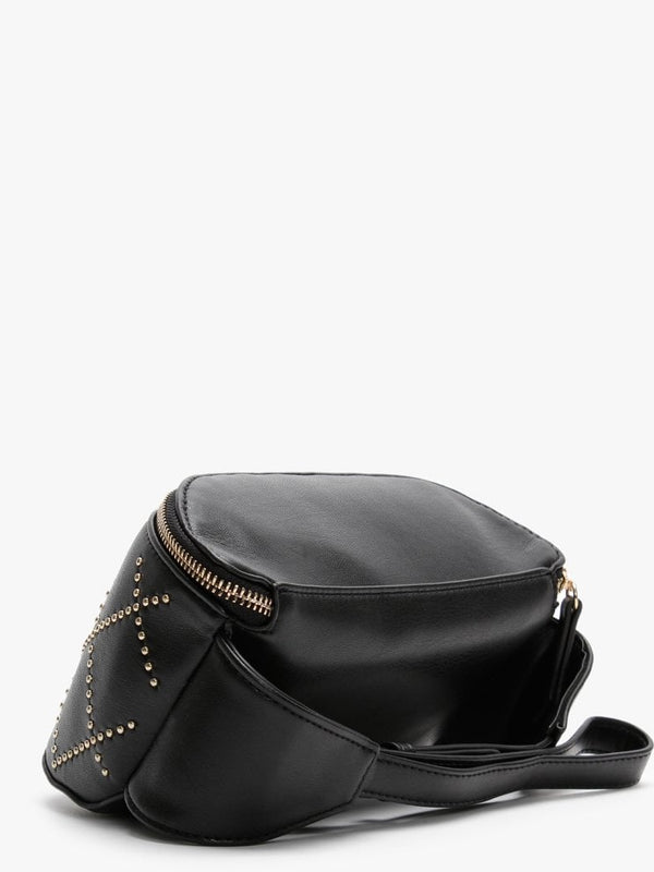Mandolino Black Studded Belt Bag