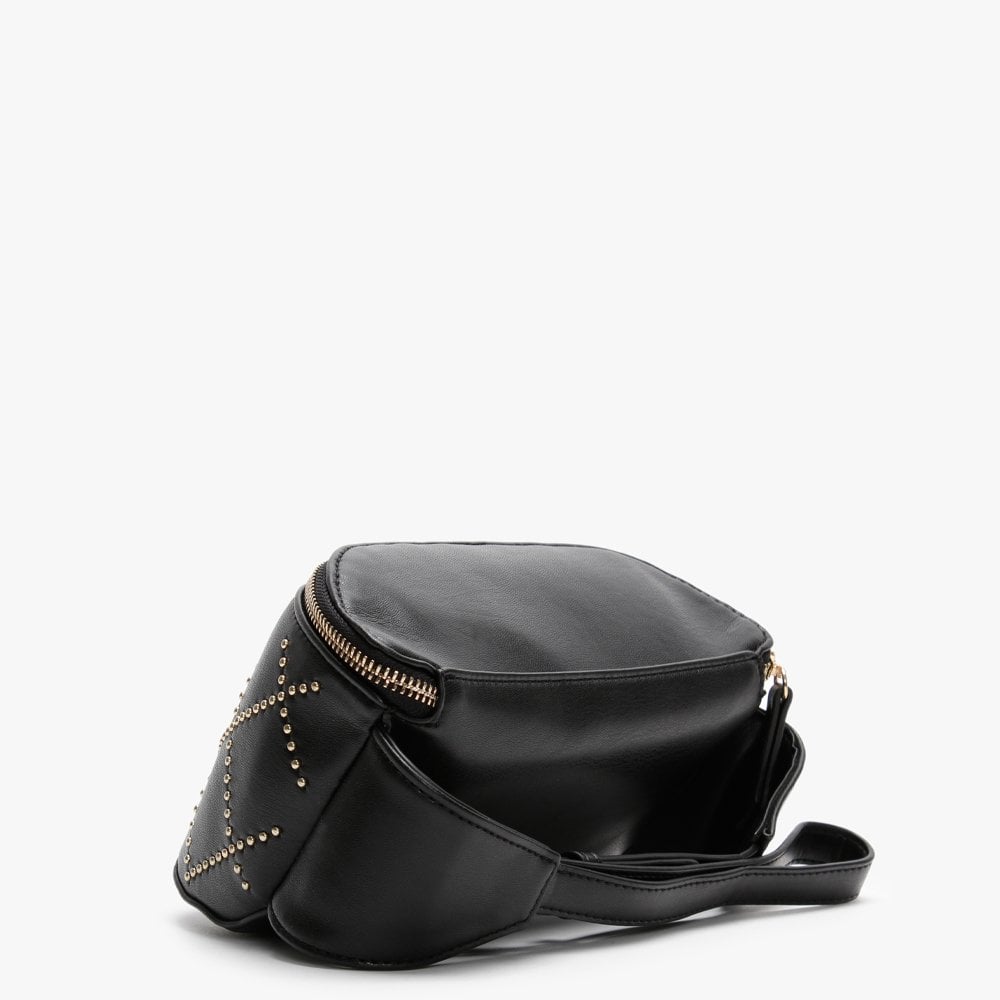 Mandolino Black Studded Belt Bag