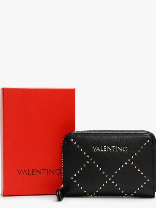 Mandolino Black Studded Zip Around Coin Purse