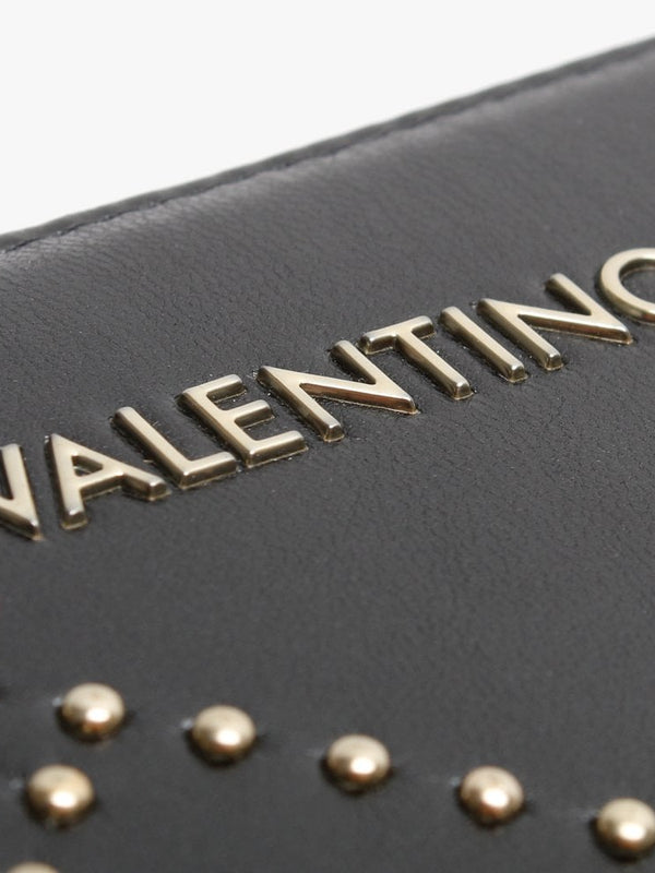 Mandolino Black Studded Zip Around Coin Purse
