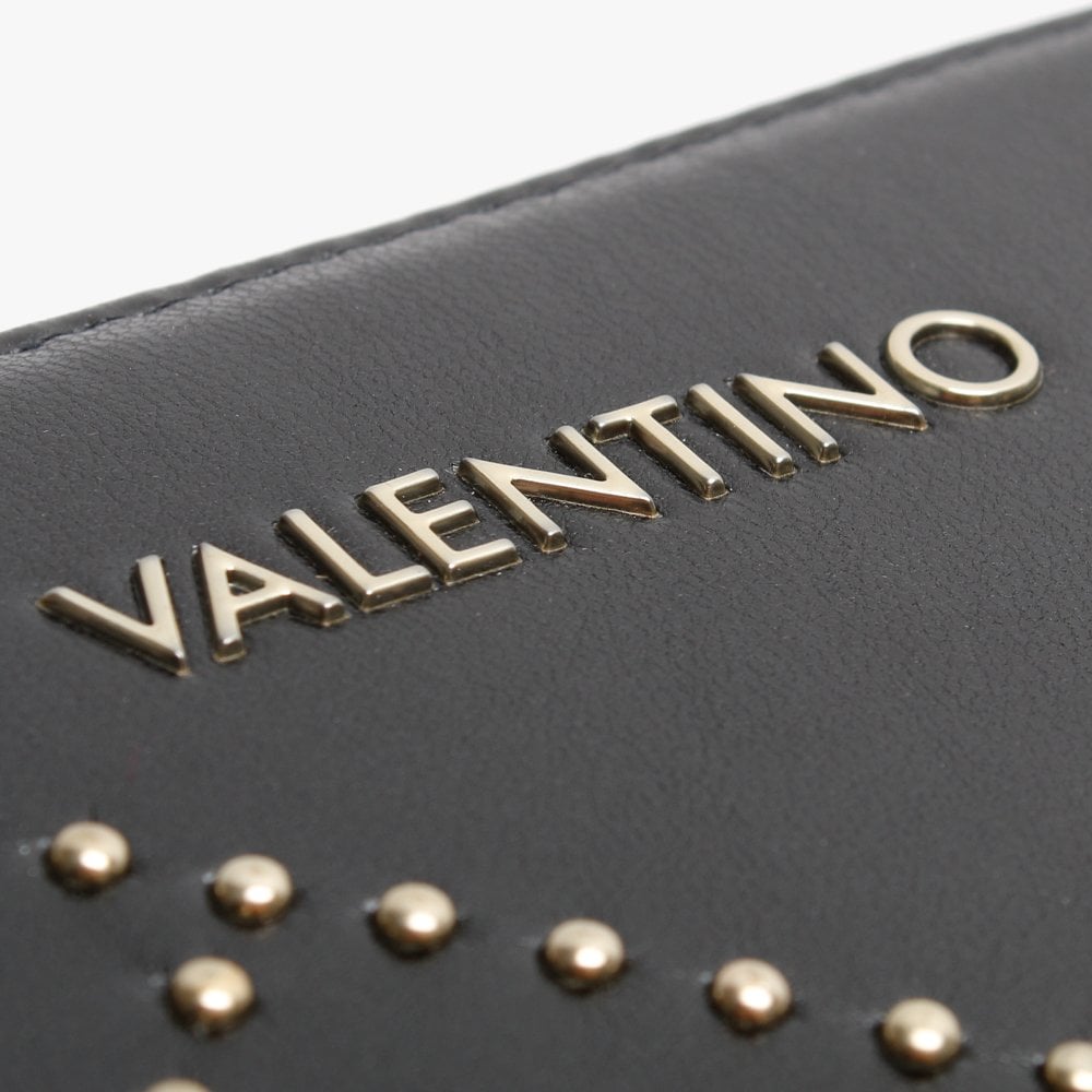 Mandolino Black Studded Zip Around Coin Purse