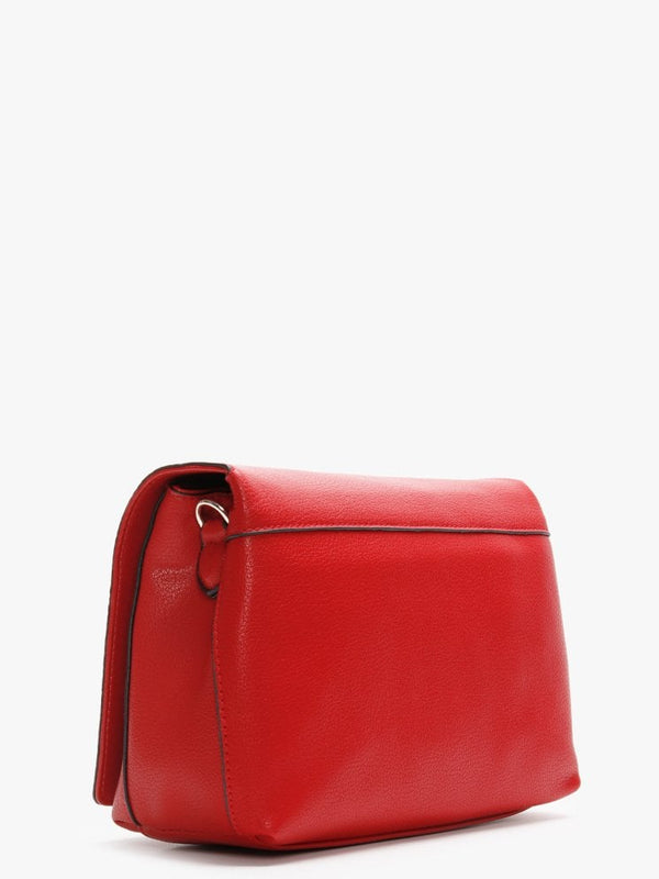 Flauto Pebbled Red Shoulder Bag