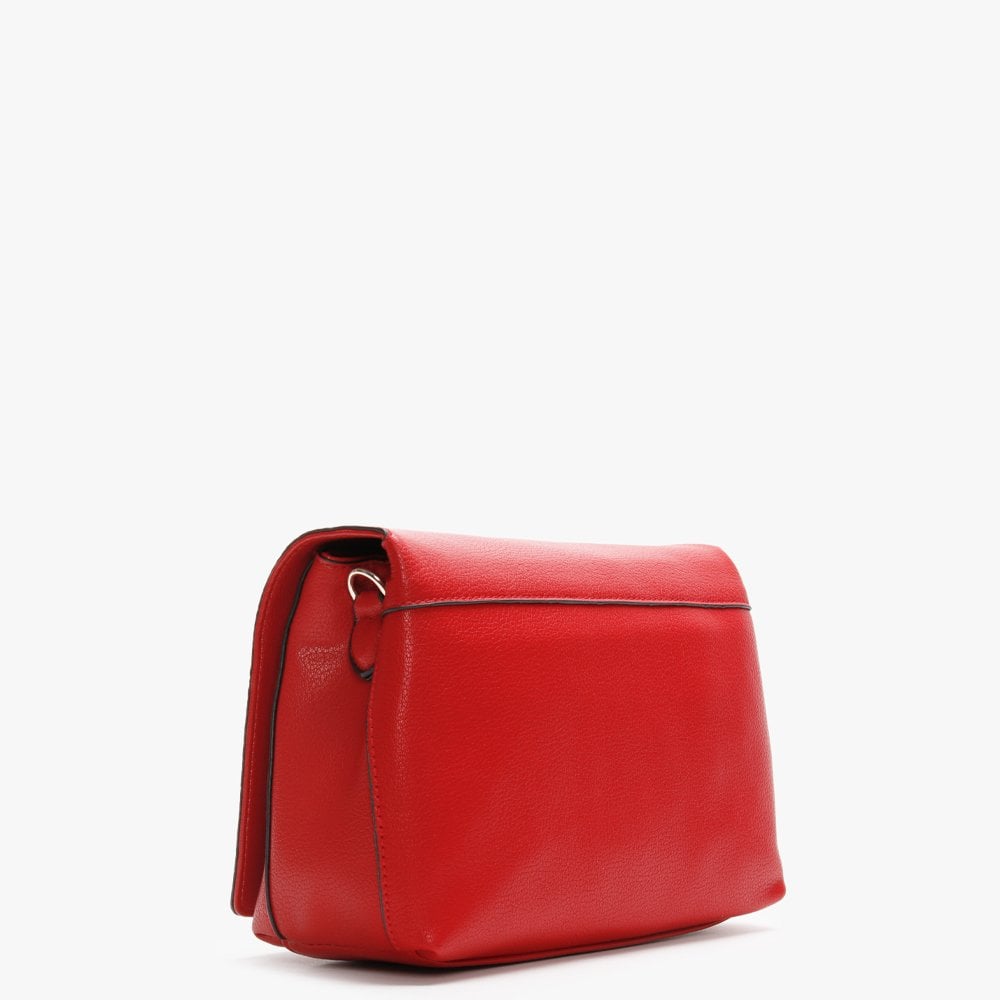 Flauto Pebbled Red Shoulder Bag