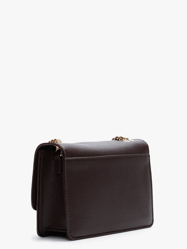 Sax Brown Pebbled Cross-Body Bag