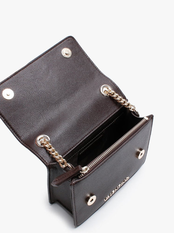 Sax Brown Pebbled Cross-Body Bag