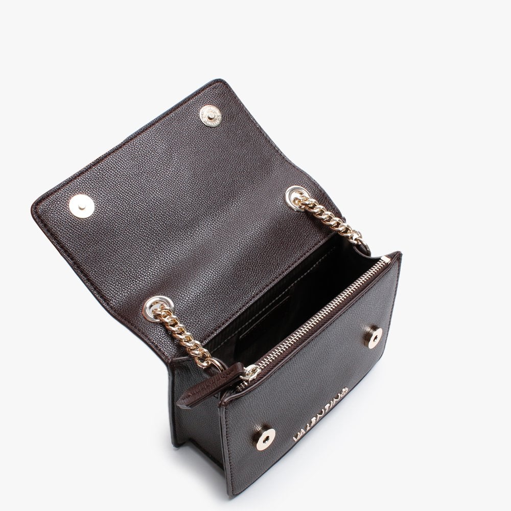 Sax Brown Pebbled Cross-Body Bag