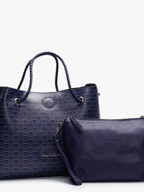 Corsair Blue Repeat Logo Reversible Shopper Bag