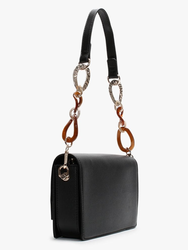 Tabla Black Double Strap Shoulder Bag