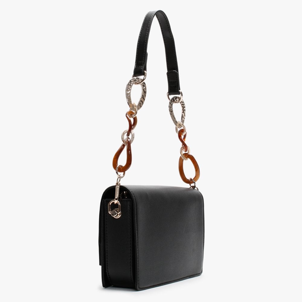 Tabla Black Double Strap Shoulder Bag