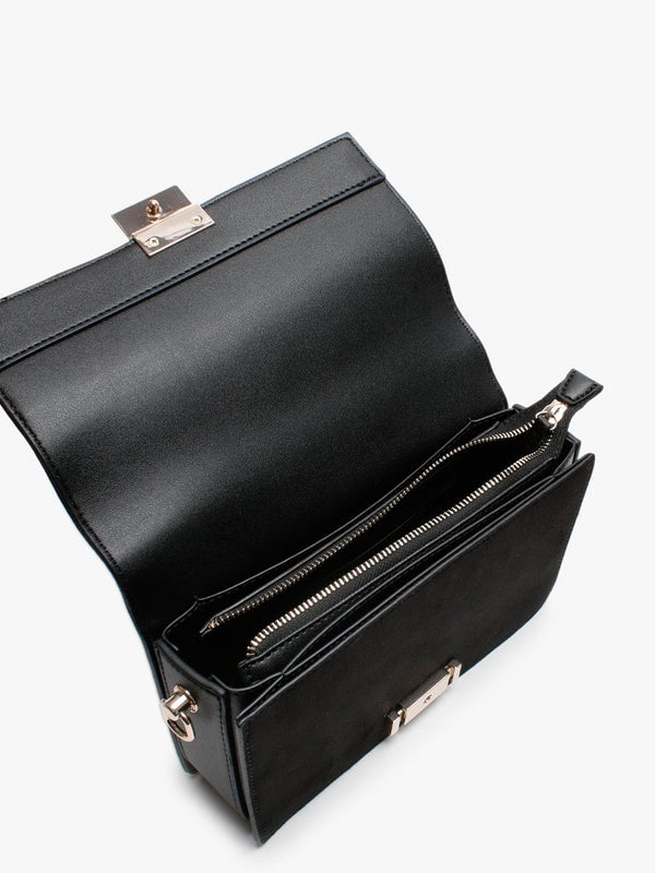Tabla Black Double Strap Shoulder Bag